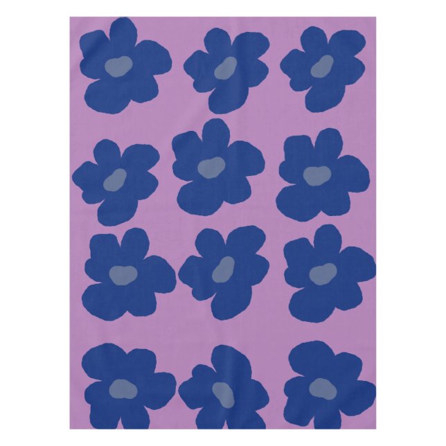 Hippie Blume Blue Tischdecke (Vorderseite)