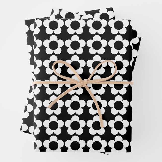 Hippie-Blume-Muster Geschenkpapier Set (Beispiel)