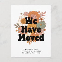 Hippie-Blume-Power der 1960er Jahre - neue Adresse Ankündigungspostkarte