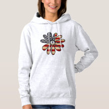 Hippie Blume Power Peace Signie American Flag