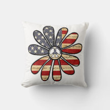 Hippie Blume Power Peace Signie American Flag