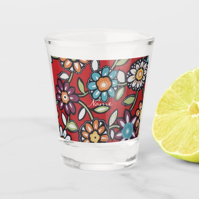 Hippie Blume Power Thunder_Cove Schnapsglas (Vorderseite)