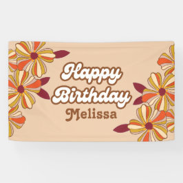 Hippie Blume Retro 70er 30. Geburtstagsbanner Banner