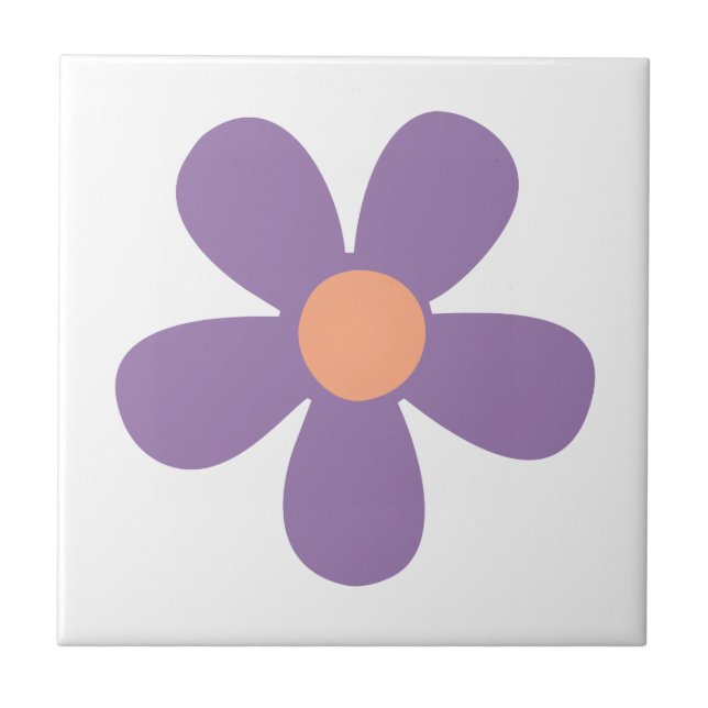 Hippie Blume Tile Fliese (Vorderseite)