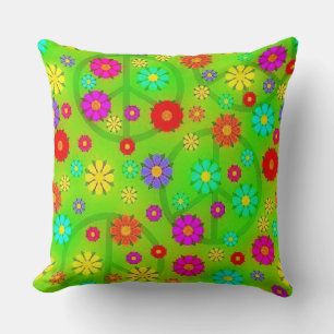 Hippie Blumen Kissen