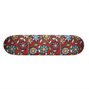 Hippie-Blumen-Power Skateboard