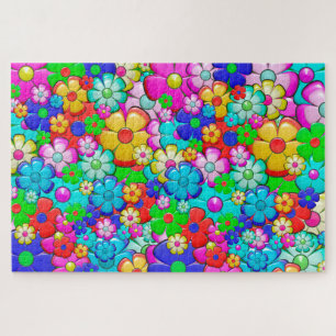 Hippie-Blumen-Puzzle Puzzle