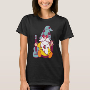 Hippie-Bohemiens-Gnom mit Gitarre und Hippie-Seele T-Shirt
