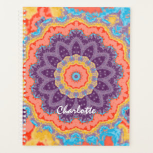Hippie Bohemisch Mandala Lila Mix Personalisiert Planer