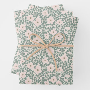 Hippie Boho Floral Geschenkpapier Set