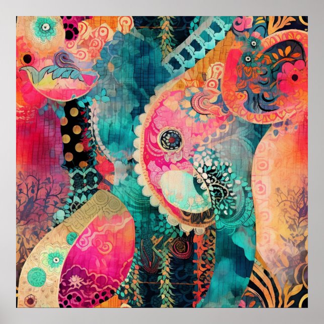 Hippie Boho Poster (Vorne)