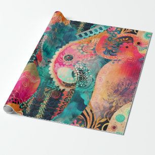Hippie Boho Wrapping Paper Geschenkpapier