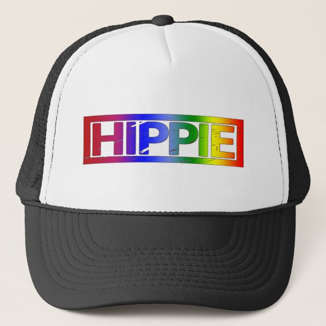 Hippie-Briefmarke Truckerkappe (Vorderseite)