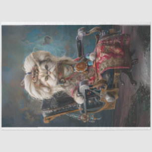 Hippie Chic Cat Decoupage Seidenpapier