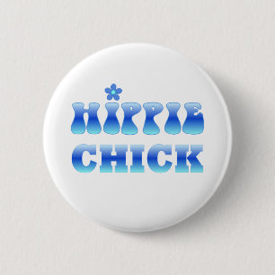 HIPPIE cHICK Button
