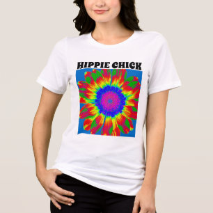 HIPPIE-CHICK-LADIES-T-SHIRTS Tri-Blend SHIRT