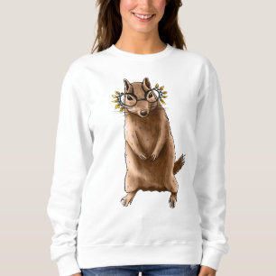 Hippie Chipmunk in Brillen Sweatshirt