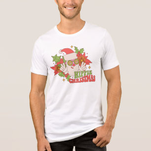 Hippie Christmas Santa Retro Urlaub Tri-Blend Shirt