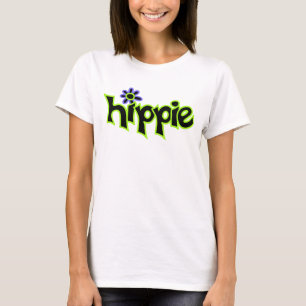 Hippie Colorful Graphic Black Word Sprichwort T-Shirt