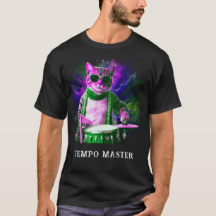 *~* HIPPIE Cooler Kater DRUMMER AP91 Schlagzeuger T-Shirt