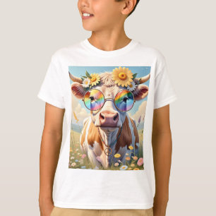 Hippie Cow 🐄 ✌️   Moo-d der Liebe T-Shirt
