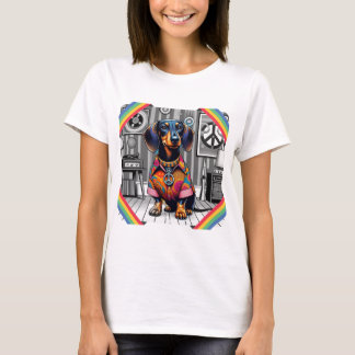 Hippie Dachshund T-Shirt