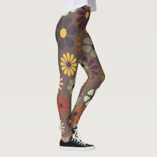 Hippie Daisies Retro Leggings