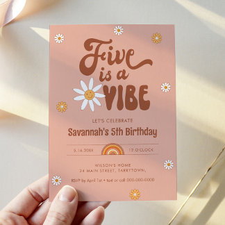 HIPPIE DAZE Five ist die fünfte Geburtstagspartei  Einladung