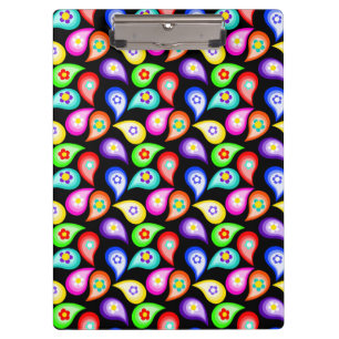 Hippie Daze, Paisley-Blumenmuster-Clipboard Klemmbrett