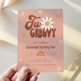 HIPPIE DAZE Two Groovy 2. Geburtstag Einladung
