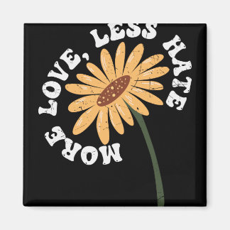 Hippie-Design mehr Liebe weniger Hass Magnet