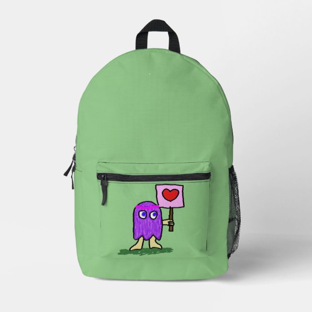 Hippie Dippy-Liebe Bedruckter Rucksack (Vorderseite)