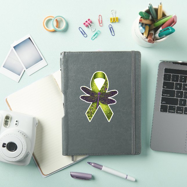 Hippie Dragonfly Green Ribbon Cerebral Palsy Aware Aufkleber (iPad Hülle)