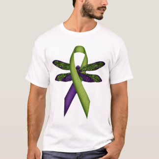 Hippie Dragonfly Green Ribbon Cerebral Palsy Aware T-Shirt