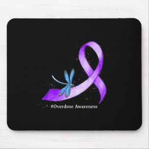 Hippie Dragonfly Lila Ribbon Überdosierung Bewusst Mousepad