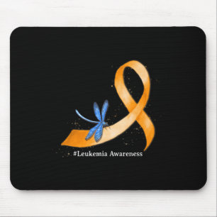 Hippie Dragonfly Orange Ribbon Leukemia Bewusstsei Mousepad