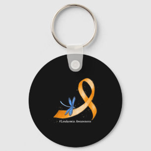 Hippie Dragonfly Orange Ribbon Leukemia Bewusstsei Schlüsselanhänger