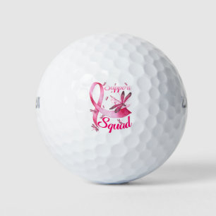 Hippie Dragonfly Pink Ribbon Brustkrebs Golfball