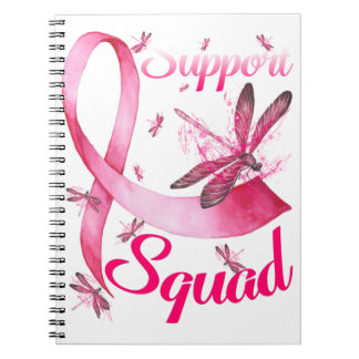 Hippie Dragonfly Pink Ribbon Brustkrebs Notizblock