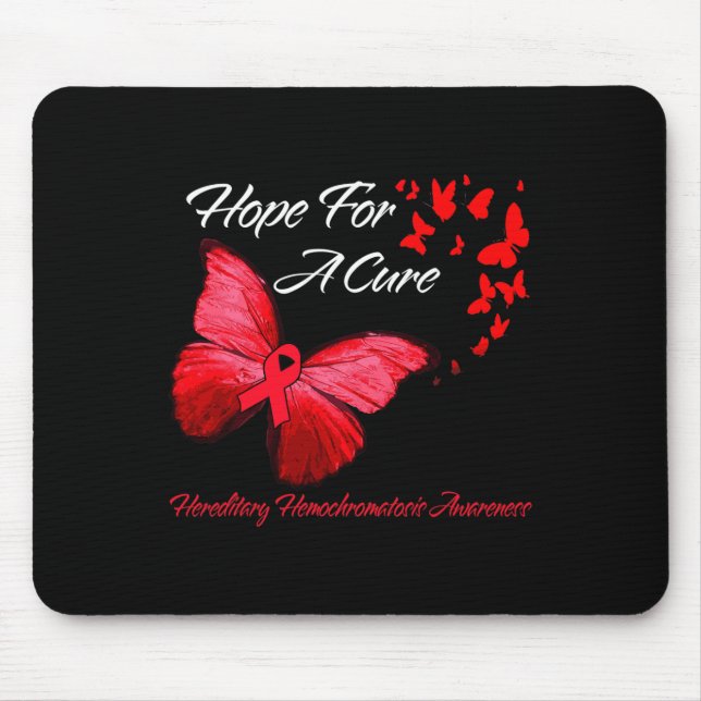 Hippie Draquelly Red Ribbon Blood Cancer Awareness Mousepad (Vorne)