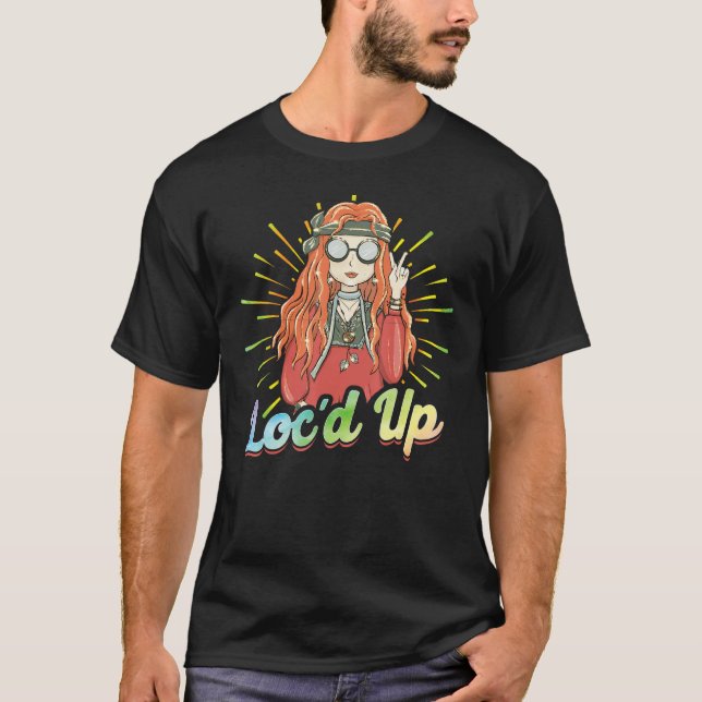 Hippie Dreadlocks Rasta Loc d Up T-Shirt (Vorderseite)