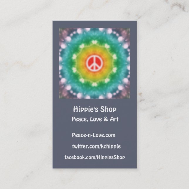 Hippie Dream Custom Business Cards Visitenkarte (Vorderseite)