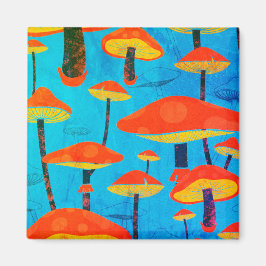 Hippie Dreamy Retro Vibe Verzaubernde Pilze Magnet