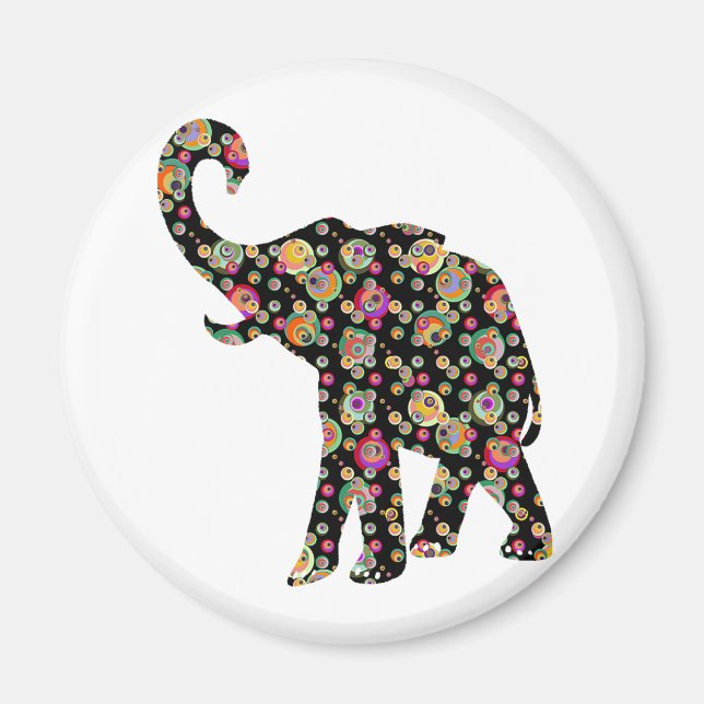 Hippie Elephant Magnet (Vorne)