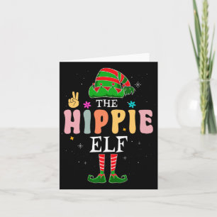 Hippie Elf Group Matching Familie Weihnachten Groo Karte