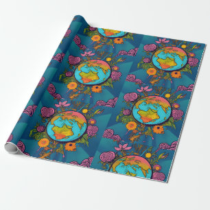 Hippie Erde Geschenkpapier