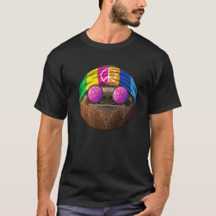 Hippie Faultier Liebe Friedenszeichen 70er Hippie T-Shirt