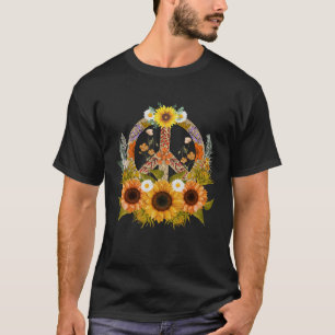 Hippie Floral Peace Signature Liebe Vintag Sonnenb T-Shirt