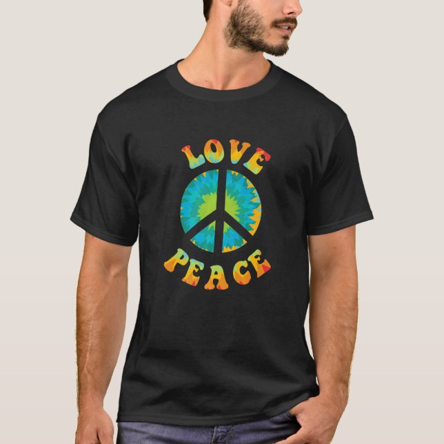 Hippie Flower Peace Love Happy Soul T-Shirt (Vorderseite)