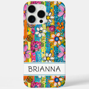 Hippie Flower Power Personalisiert iPhone 16 Pro Max Hülle